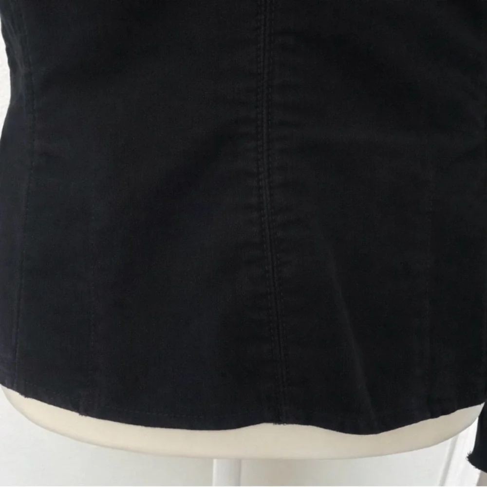 Free People Ella Sergeant Military Jacket Washed Black - Size M - Picture 6 of 9